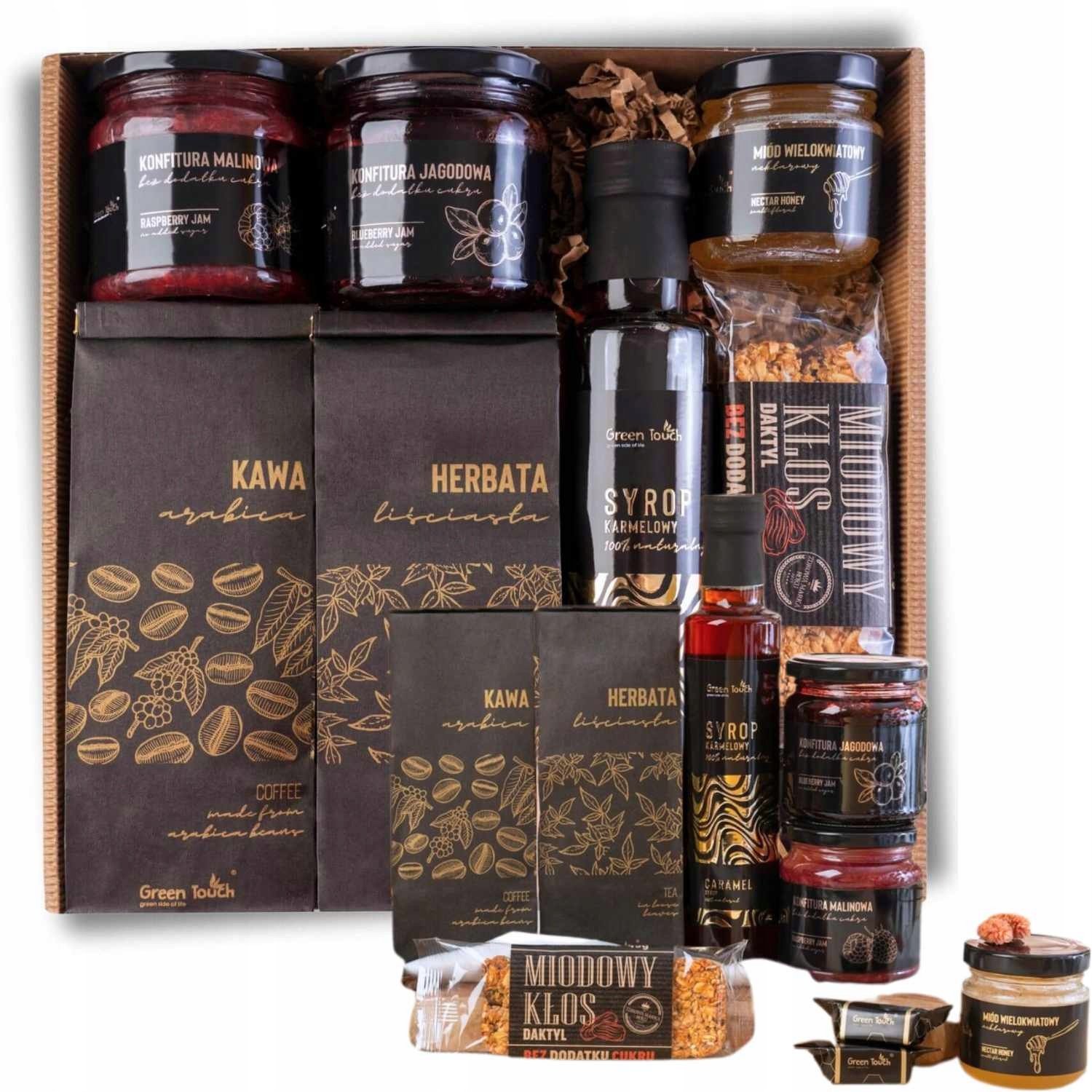 Zestaw Herbata Kosz Box Konfitury Syrop Kawa Na Urodziny Upominek
