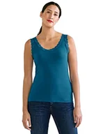 Koszulki i topy damskie - Street One top damski koronkowy, Deep Splash Blue, 36 - miniaturka - grafika 1