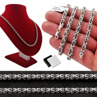 Łańcuszki - DAMSKI SREBRNY ŁAŃCUSZEK KRÓLEWSKI PR. 925 + DARMOWA DEDYKACJA DLA NIEJ 60CM - miniaturka - grafika 1