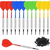 Inne - TEMU Zestaw 12 sztuk 14g żelaznych rurek do darta, plus 36 sztuk plastikowych miękkich główek do darta, odpowiednie do elektronicznej tarczy do darta - miniaturka - grafika 1