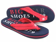 Klapki i japonki męskie - Japonki męskie na miękkiej piance - BIG STAR LL174613, granatowe - Big Star - miniaturka - grafika 1