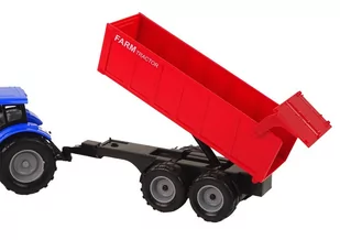 Traktor z Przyczepą Pojazd Rolniczy Farma Niebieski - Samochody i pojazdy dla dzieci - miniaturka - grafika 4
