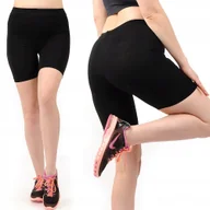 Legginsy - Legginsy damskie 1/2 Kolarki Krótkie Spodenki Czarne XXXL - miniaturka - grafika 1