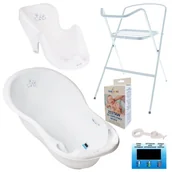 Wanienki dla dzieci - Wanna Zestaw Dla Dziecka Tega 6W1 Wanienka Stojak Termometr Odpływ Leżak - miniaturka - grafika 1