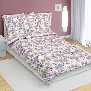 Bellatex Pościel bawełniana Patchwork liliowy, 140 x 200 cm, 70 x 90 cm - Pościel - miniaturka - grafika 1