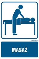 Systemy ekspozycyjne i znaki informacyjne - RD017 MASAŻ, PN - PŁYTA PCV 1MM; (250X375MM) - miniaturka - grafika 1