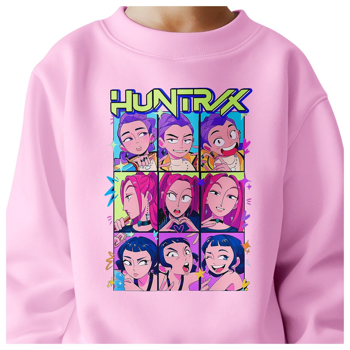 BLUZA DZIECIĘCA K-POPOWE ŁOWCZYNIE DEMONÓW HUNTRIX 104 BAWEŁNIANA