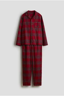 H & M - Cotton flannel pyjamas - Czerwony - H&M - Piżamy dla dziewczynek - miniaturka - grafika 1