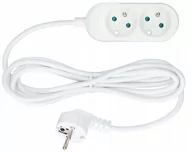 Listwy zasilające - Plastrol Listwa zasilająca PS-270, dwa wtyki,1.5 m, biały (PS-270/1,5 BIAŁY) - miniaturka - grafika 1