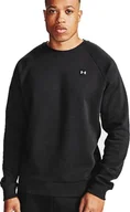 Bluzy męskie - Under Armour Bluza meska Rival Fleece Crew czarna r. S 1357096 001 - miniaturka - grafika 1