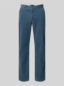 Spodnie męskie - Spodnie sztruksowe z prostą nogawką z mieszanki bawełny model ‘DENTON’ - miniaturka - grafika 1