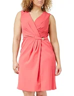 Sukienki - Gina Bacconi Damska sukienka z krepy ze stretchem i klamrą koktajlowa, pomarańczowa czerwień, 14, Pomarańczowy Czerwony, 40 - miniaturka - grafika 1