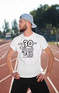 Koszulka na 30 urodziny Mam 30 lat a biegam jak 18 latek Super prezent dla Niego męska XL/Aradena - Koszulki męskie - miniaturka - grafika 1