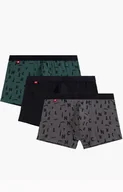 Majtki męskie - 3-pack bokserki męskie 3MH-182-ZIEC/CZA/GRF, Kolor multicolour, Rozmiar M, ATLANTIC - Intymna - miniaturka - grafika 1