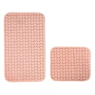 Dywaniki łazienkowe - Różowe dywaniki łazienkowe zestaw 2 szt. 60x100 cm Heart – Mila Home - miniaturka - grafika 1
