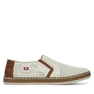 Półbuty męskie - Półbuty Rieker B5297-80 Biały - miniaturka - grafika 1