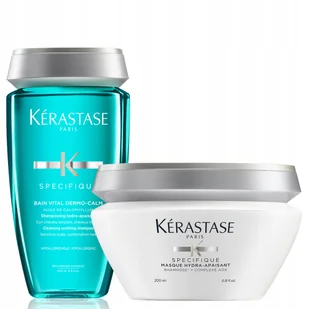 Kerastase DERMO CALM Zestaw kąpieli wzbogacona 250ml oraz maski HYDRA-APAISANT 200ml 8082 - Zestawy kosmetyków damskich - miniaturka - grafika 1
