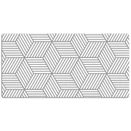 Podkładki na biurko - Mata na biurko Szare trójwymiarowe kostki 120x60 cm - miniaturka - grafika 1