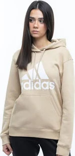 Adidas Bluza damska adidas Essentials Big Logo Regular Fleece Hoodie beżowa IR9330 S - Bluzy damskie - miniaturka - grafika 1