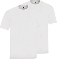 Koszulki męskie - hajo koszulka męska, 2-pak - basic, krótki rękaw, okrągły dekolt, bawełna, gładka biała XL - miniaturka - grafika 1