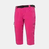Spodnie damskie - IZAS IZAS Damskie spodnie ze streczu 3/4 Lliam Fuxia/Ciemnoszary XXL IWPSH01004-Pink-XL - miniaturka - grafika 1