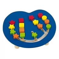 Tablice dla dzieci - Goki Niebieska tablica do sortowania kształtów, 18 tabliczek 58866 - miniaturka - grafika 1