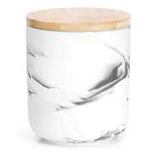 Pudła i pojemniki do przechowywania - Ameliahome Pojemnik Organizer Ceramiczny Z Pokrywką Apalla 8,5X9,4 Szary - miniaturka - grafika 1