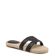 Klapki i japonki damskie - Tommy Hilfiger Skórzane klapki EMBOSS - miniaturka - grafika 1