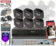 Zestawy do monitoringu - Monitoring zewnętrzny 6 kamer 8MPx Dahua HAC-HFW1800TL-A-0360B Wizsense Mikrofon - miniaturka - grafika 1