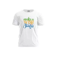 Koszulki męskie - Green Fish, Męski T-shirt z cyfrowym nadrukiem,% 100 bawełna, biały, na co dzień, męskie topy, rozmiar: M, biały, M - miniaturka - grafika 1