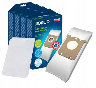 16x Worki S-bag Worwo Do Electrolux Philips Aeg Elmb01k + Filtry - Filtry do odkurzaczy - miniaturka - grafika 1