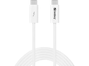Sandberg USB-C>C USB4 240W+40Gbps, 2M kabel USB USB4 Gen 3x2 USB C Biały - Kable USB - miniaturka - grafika 1