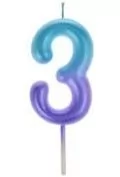 Świeczka 3 ombre - Kinder party - miniaturka - grafika 1