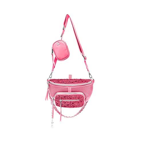 Steve Madden Maxima Covertible damska saszetka na pasek Crossbody, różowy (Hot Pink), jeden rozmiar