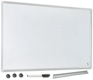 Tablice i flipcharty - Tablica magnetyczna suchościeralna biała 60x45 cm Szkolna Biurowa Edukacyjna w ramie aluminiowej w zestawie z półką, 3 magnesami i pisakiem w kolorz.. - miniaturka - grafika 1