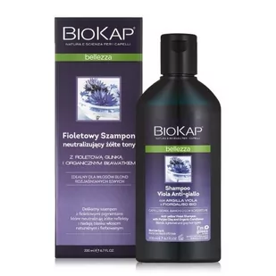 BIOKAP BELLEZZA Fioletowy szampon neutralizujący żółte tony, 200ml - Szampony do włosów - miniaturka - grafika 1
