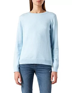 Vila Damski sweter VIRIL O-Neck L/S Knit TOP-NOOS Pulower, niebieski Kentucky/szczegóły: melanż, XS - Swetry damskie - miniaturka - grafika 1