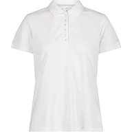 Koszulki i topy damskie - CMP Damska koszulka polo, Bianco-Grey, 46 - miniaturka - grafika 1