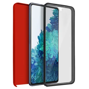 Etui 360° do Samsunga Galaxy S20 FE z elastycznym przodem i sztywnym tyłem — czerwone - Etui i futerały do telefonów - miniaturka - grafika 1