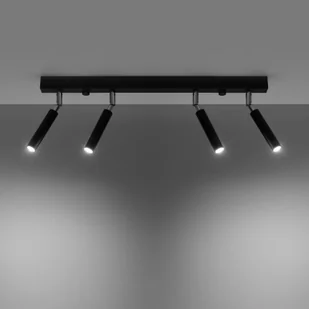 Reflektor sufitowy Euluna Nicanor czarny/chrom 4-punktowy - Lampy sufitowe - miniaturka - grafika 3