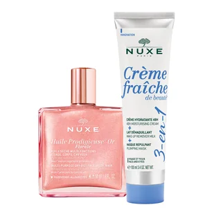 Zestaw Nuxe Huile Prodigieuse Florale, suchy olejek ze złotymi drobinkami do ciała, twarzy i włosów, 50 ml + krem nawilżający 3w1, 100 ml za 1 grosz - Zestawy kosmetyków damskich - miniaturka - grafika 1