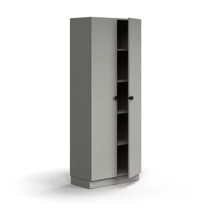 Szafa QBUS, 4 półki, cokół, uchwyty, 2020x800x420 mm, jasnoszary - Szafy biurowe Szafa QBUS, 4 półki, cokół, uchwyty, 2020x800x420 mm, jasnoszary - Szafy biurowe - miniaturka - grafika 1