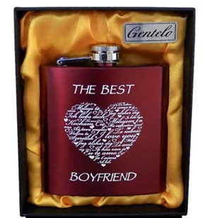 Piersiówka Ze Stali Nierdzewnej Best Boyfriend/ Gentelo - Piersiówki - miniaturka - grafika 1