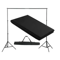 Tła fotograficzne - System zawieszenia tła z czarnym tłem 300 x 300 cm - miniaturka - grafika 1