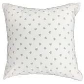 Pościel - Poszewka 70x80 R112 biała szara serca serduszka 275D 274D - miniaturka - grafika 1