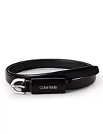 Paski - Calvin Klein Damski pasek Must Metal LET 15 mm, Ck Black, 90, Ck czarny - miniaturka - grafika 1