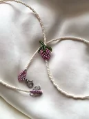 Naszyjniki - Naszyjnik - lampone lilla - miniaturka - grafika 1