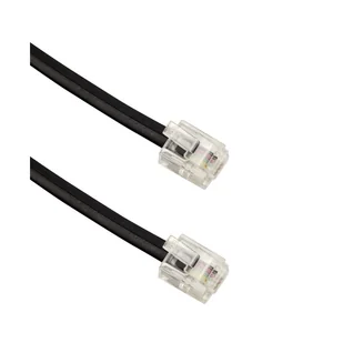 Przewód telefoniczny RJ11, czarny, 15 m - Kable USB - miniaturka - grafika 1
