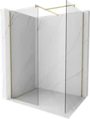 Ścianki i drzwi prysznicowe - Mexen Kioto ścianka prysznicowa Walk-in 140 x 80 cm, transparent, złota - 800-140-202-50-00-080 - miniaturka - grafika 1