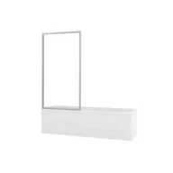 Parawany nawannowe - SILLA PARAWAN NAWANNOWY VESTON 1-SKRZYDŁOWY FIX 80X150 CHROM - miniaturka - grafika 1